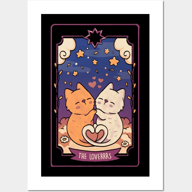 The Lovers Cat Valentines Tarot by Tobe Fonseca Wall Art by Tobe_Fonseca